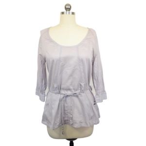 Drifter Taupe Organic Cotton Blouse M